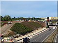 SK0734 : New slip road and bridge for the A50 Western Junction at Uttoxeter by Ian Calderwood