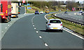 NY4444 : Northbound M6 at Exit Sliproad to Southwaite Services by David Dixon