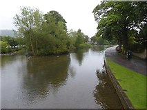 SK2168 : Island in River Wye, Bakewell by David Smith