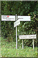 TL9164 : Roadsigns on New Road at Fishwick Corner by Geographer