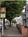 Part-time 20 speed limit, Corporation Road, Newport