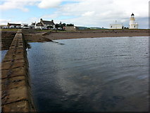 NH7455 : Chanonry Point Lighthouse from the jetty by Clive Nicholson