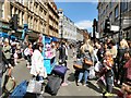 Waiting for the parade on Oldham Street