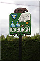 TL8094 : Ickburgh Village sign by Geographer