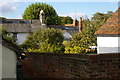 Saffron Walden: gardens between the churchyard and Castle Street