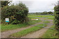 SY3093 : Gateway to Curlew Farm Carvan Site by Nigel Mykura