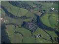 Former colliery tip at Lambridden Farm from the air