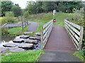 Footbridge and Stepping Stones at Banwen Community Fishery