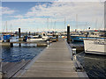 SY6874 : End section of Pier M, Portland Marina by Robin Stott