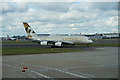 TQ0774 : Etihad A380 at Heathrow Airport by Ian S