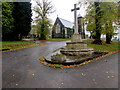 ST0191 : War Memorial Cross in Trealaw Cemetery by Jaggery