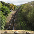 Rhondda Line railway through Dinas Rhondda station