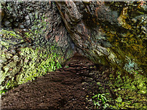NH6852 : Cave below cliffs at Craigiehowe by valenta
