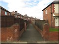 Path between gardens off Finchale Terrace, Jarrow