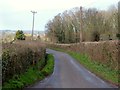 Lane past pillbox near Chard Canal