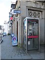 Corwen post office and phone box