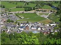 Corwen town centre from the memorial