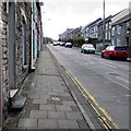 Pavement and doorsteps, Tylacelyn Road, Penygraig