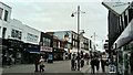 View of a Colour In Romford mural above Linens Direct on South Street