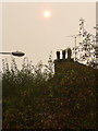 The sun through a dust cloud, Delf Hill, Rastrick