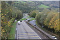 A467 approaching roundabout with B4591, Pontymister