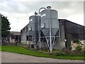 Grain hoppers at Crosshills Farm