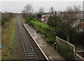 Single-track railway from Colwall station towards Ledbury