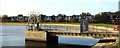 View of blocks of flats on Yarmouth Crescent from the Walthamstow Wetlands