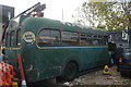 View of an unknown classic bus in the Walthamstow Pump House Museum