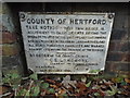 1899 sign over the River Rib, Buntingford