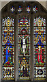 SP0343 : Stained glass window, St Lawrence's church, Evesham by Julian P Guffogg
