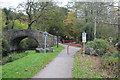 Approaching Green Meadow Bridge from the west