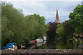 SU4996 : Abingdon: view down the river towards St Helen's church, from the bridge by Christopher Hilton