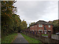 Houses by the railway path, West Derby