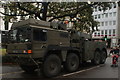 View of an army truck assembled for the Lord Mayor