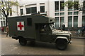 View of an army ambulance in the Lord Mayor