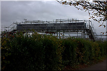 SU5290 : Temporary footbridge near Didcot station by Robert Eva