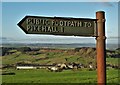 SK2160 : Signpost above Oddo House Farm by Neil Theasby