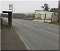 Bus stop and shelter at the southern edge of Penrhiwfer