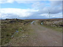 NH5713 : Track down the hill through the windfarm by Richard Law