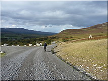 NH5216 : Riding down the Corriegarth access road by Richard Law