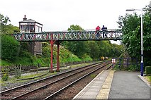 SD0896 : Railway footbridge at Ravenglass by Rose and Trev Clough