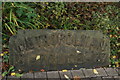 View of a Metropolitan Police plaque in the garden of the Vestry House Museum