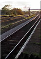 Semaphore signals at the southwest end of Rhyl railway station