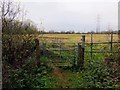 A kissing gate on the footpath