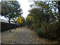 Footpath past Beckton bus station