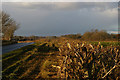 Looking west along the A1094 at Hazlewood Hall