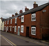 ST1600 : Row of brick houses, Queen Street, Honiton by Jaggery