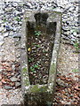 A sarcophagus on the site of Nunnaminster, Abbey Passage, Winchester