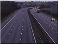 M25 north from the bridge on Blanche Lane, South Mimms